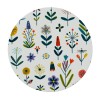 Ulloord  Round Fitted Tablecloth Cute Flower Floral Leaves Herb Table Cloth with Elastic Edged Waterproof Wipeable Round Table Cover for Patio Parties Outdoor Decor