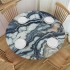 Ulloord  Round Tablecloth Fitted Table Cover with Elastic Edged Abstract Marble Nature Texture Waterproof Table Cloth for Party Kitchen Dining Indoor Outdoor Table