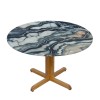 Ulloord  Round Tablecloth Fitted Table Cover with Elastic Edged Abstract Marble Nature Texture Waterproof Table Cloth for Party Kitchen Dining Indoor Outdoor Table