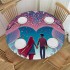 Ulloord  Round Tablecloth Fitted Table Cover with Elastic Edged Valentine's Day Heart Tree Waterproof Table Cloth for Party Kitchen Dining Indoor Outdoor Table