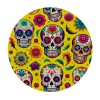 Ulloord Round Tablecloth Fitted Table Cover with Elastic Edged Skull Pattern Waterproof Table Cloth for Party Kitchen Dining Indoor Outdoor Table