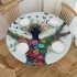 Ulloord  Round Tablecloth Fitted Table Cover with Elastic Edged Abstract Women Butterfly Waterproof Table Cloth for Party Kitchen Dining Indoor Outdoor Table