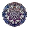 Ulloord  Round Tablecloth Fitted Table Cover with Elastic Edged Boho Mandala Pattern Waterproof Table Cloth for Party Kitchen Dining Indoor Outdoor Table