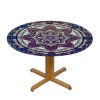 Ulloord  Round Tablecloth Fitted Table Cover with Elastic Edged Boho Mandala Pattern Waterproof Table Cloth for Party Kitchen Dining Indoor Outdoor Table