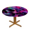 Ulloord  Round Tablecloth Fitted Table Cover with Elastic Edged Abstract Skull Print Waterproof Table Cloth for Party Kitchen Dining Indoor Outdoor Table