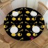 Ulloord  Round Tablecloth Fitted Table Cover with Elastic Edged Animal Cat Pattern Waterproof Table Cloth for Party Kitchen Dining Indoor Outdoor Table