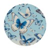 Ulloord  Round Tablecloth Fitted Table Cover with Elastic Edged Animal Butterfly Pattern Waterproof Table Cloth for Party Kitchen Dining Indoor Outdoor Table