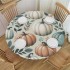 Ulloord Round Tablecloth Fitted Table Cover with Elastic Edged Pumpkin Leaves Waterproof Table Cloth for Party Kitchen Dining Indoor Outdoor Table