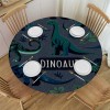 Ulloord  Round Tablecloth Fitted Table Cover with Elastic Edged Cute Dinosaur Animal Waterproof Table Cloth for Party Kitchen Dining Indoor Outdoor Table