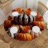 Ulloord  Round Tablecloth Fitted Table Cover with Elastic Edged Halloween Pumpkins Tree Waterproof Table Cloth for Party Kitchen Dining Indoor Outdoor Table