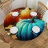 Ulloord  Round Tablecloth Fitted Table Cover with Elastic Edged Thanksgiving Pumpkins Pattern Waterproof Table Cloth for Party Kitchen Dining Indoor Outdoor Table