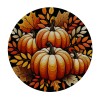 Ulloord  Round Tablecloth Fitted Table Cover with Elastic Edged Autumn Thanksgiving Pumpkins Waterproof Table Cloth for Party Kitchen Dining Indoor Outdoor Table