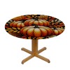 Ulloord  Round Tablecloth Fitted Table Cover with Elastic Edged Autumn Thanksgiving Pumpkins Waterproof Table Cloth for Party Kitchen Dining Indoor Outdoor Table