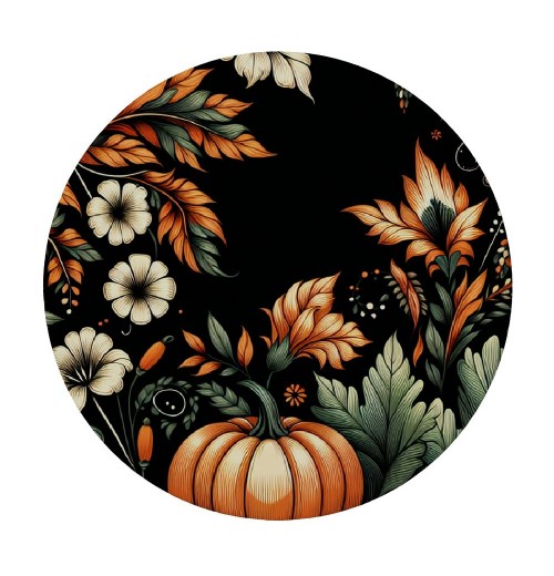 Ulloord Round Tablecloth Fitted Table Cover with Elastic Edged Halloween Theme Waterproof Table Cloth for Party Kitchen Dining Indoor Outdoor Table