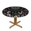 Ulloord Round Tablecloth Fitted Table Cover with Elastic Edged Butterflies Waterproof Table Cloth for Party Kitchen Dining Indoor Outdoor Table