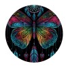 Ulloord  Round Tablecloth Fitted Table Cover with Elastic Edged Butterfly Dreamcatcher Galaxy Waterproof Table Cloth for Party Kitchen Dining Indoor Outdoor Table