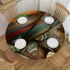 Ulloord  Round Tablecloth Fitted Table Cover with Elastic Edged African Girl Pattern Waterproof Table Cloth for Party Kitchen Dining Indoor Outdoor Table