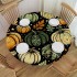 Ulloord  Round Tablecloth Fitted Table Cover with Elastic Edged Halloween Pumpkins Pattern Waterproof Table Cloth for Party Kitchen Dining Indoor Outdoor Table