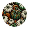 Ulloord  Round Tablecloth Fitted Table Cover with Elastic Edged Pumpkins Autumn Thanksgiving Waterproof Table Cloth for Party Kitchen Dining Indoor Outdoor Table