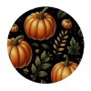 Ulloord  Round Tablecloth Fitted Table Cover with Elastic Edged Thanksgiving Pumpkin Pattern Waterproof Table Cloth for Party Kitchen Dining Indoor Outdoor Table