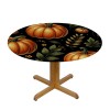 Ulloord  Round Tablecloth Fitted Table Cover with Elastic Edged Thanksgiving Pumpkin Pattern Waterproof Table Cloth for Party Kitchen Dining Indoor Outdoor Table