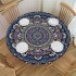 Ulloord Round Tablecloth Fitted Table Cover with Elastic Edged Ethnic  Waterproof Table Cloth for Party Kitchen Dining Indoor Outdoor Table