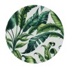 Ulloord Round Tablecloth Fitted Table Cover with Elastic Edged Tropical Banana Leaves Waterproof Table Cloth for Party Kitchen Dining Indoor Outdoor Table