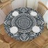 Ulloord Round Tablecloth Fitted Table Cover with Elastic Edged Retro Boho Waterproof Table Cloth for Party Kitchen Dining Indoor Outdoor Table